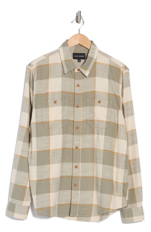 Lucky Brand Mason Plaid Cotton Button-up Shirt In Natural Multi