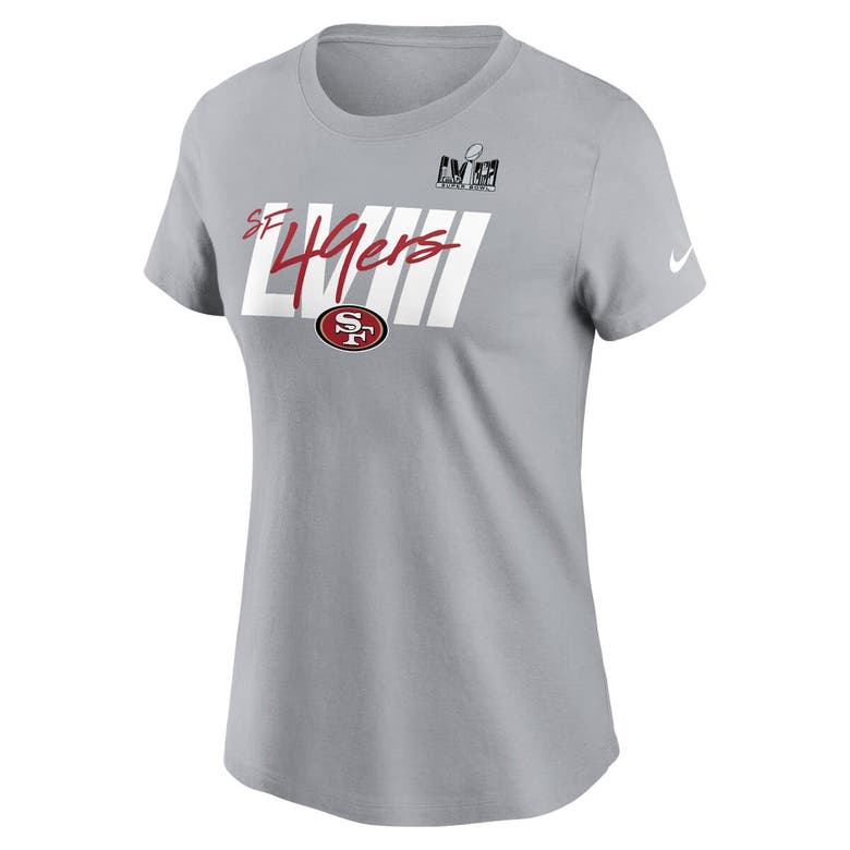 Shop Nike Gray San Francisco 49ers Super Bowl Lviii Specific Essential T-shirt