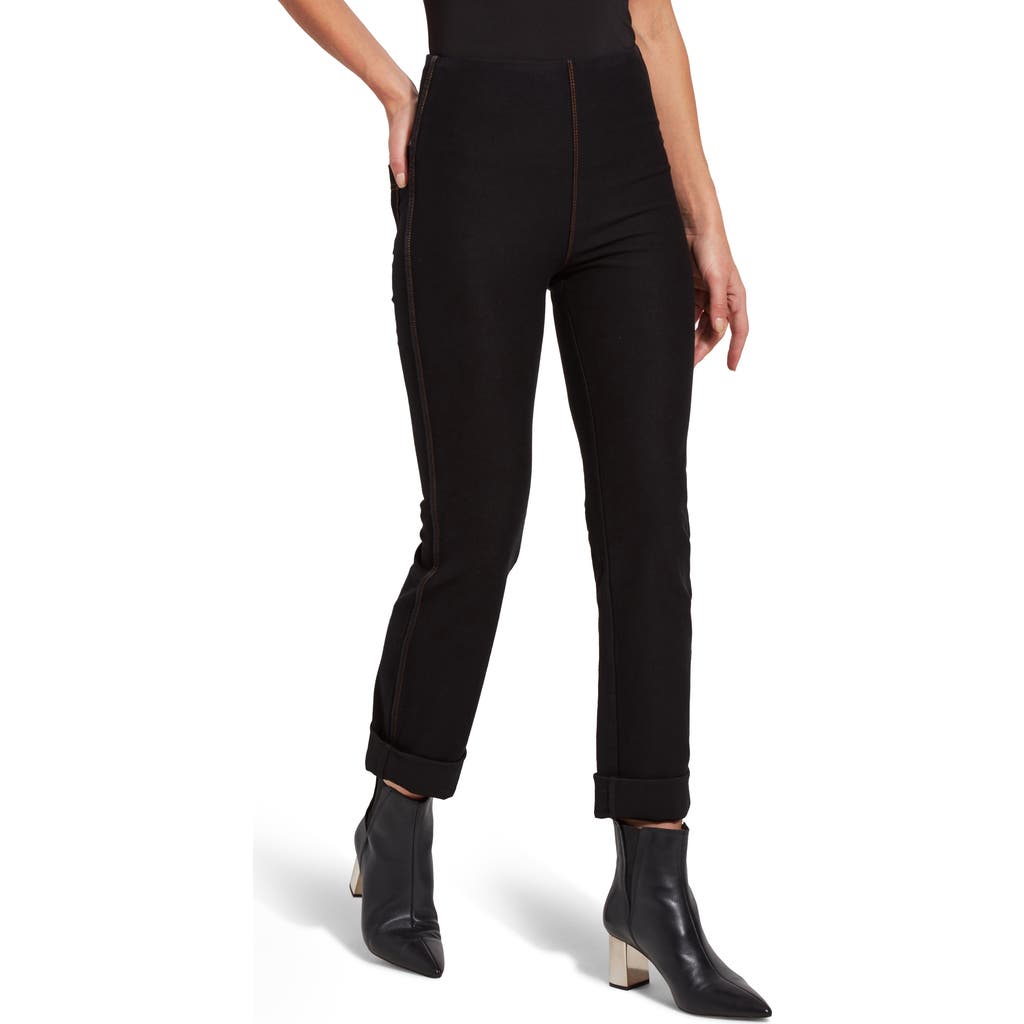 Lyssé High Waist Denim Leggings In Black