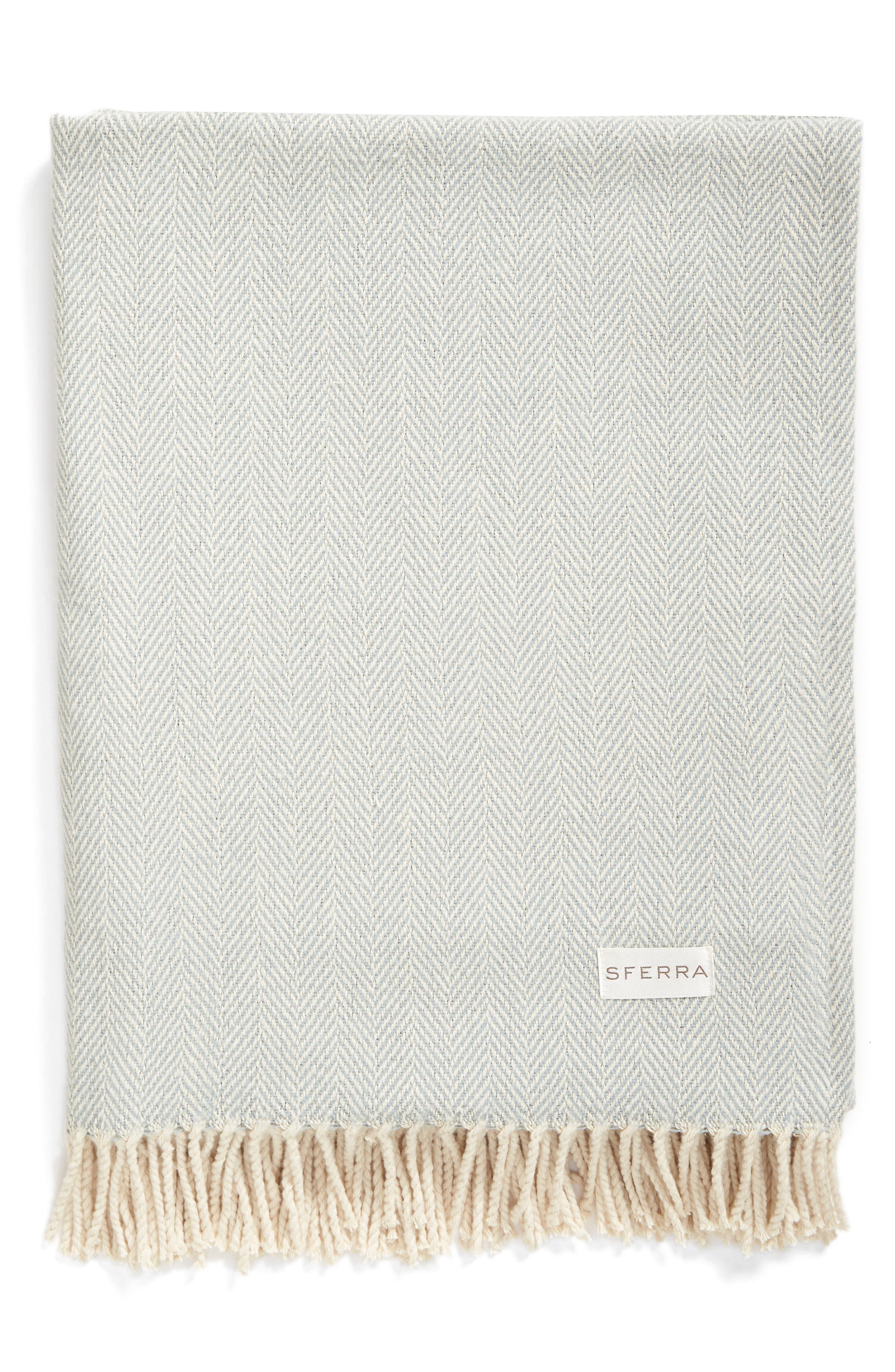 sferra herringbone throw