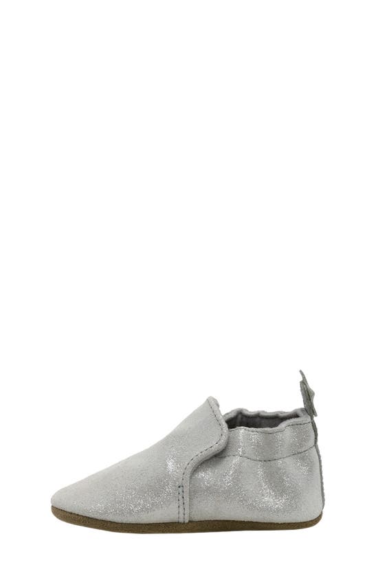 Robeez Shimmer Crib Shoe In Silver