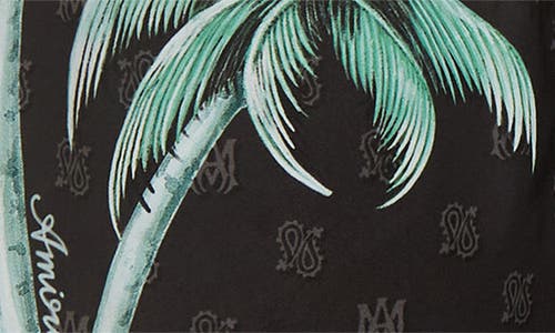 Amiri Palm Swim Trunk In Black