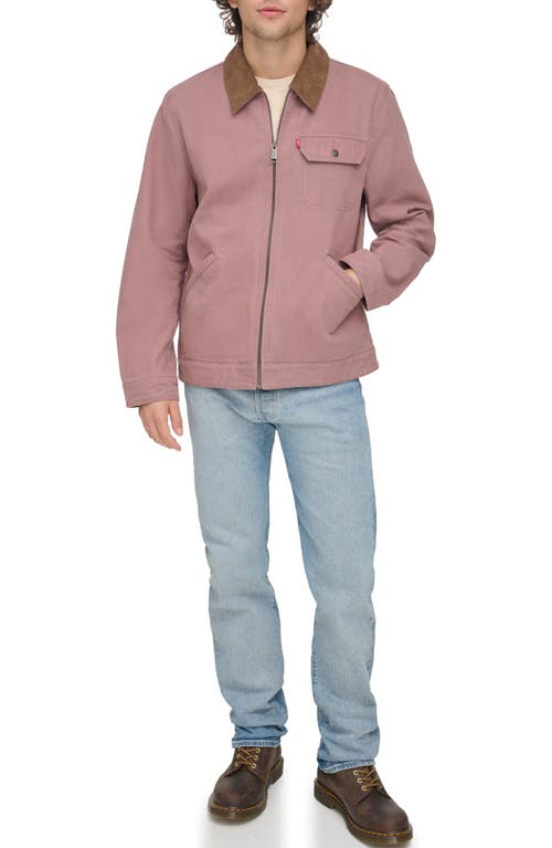 Shop Levi's Lightweight Cotton Twill Utility Jacket In Mauve