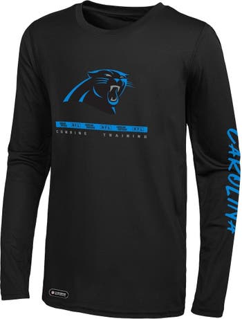 Outerstuff Men's Black Carolina Panthers Agility Long Sleeve T