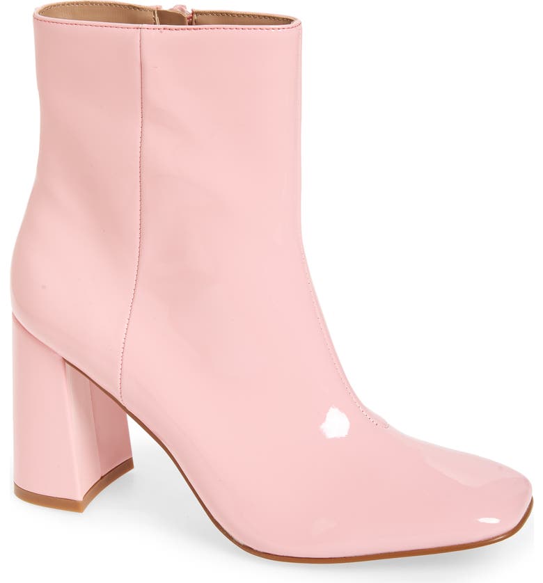 STEVE MADDEN Taryn Block Heel Bootie, Main, color, PINK PATENT