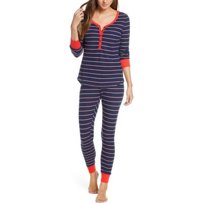 Plus Size Nordstrom Thermal Pajamas, Blue