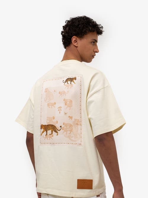 Shop Place Of Elms Jaguar Dreams T-shirt In Off-white