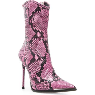 Winnie Harlow X Steve Madden Tina Pointed Toe Western Bootie- Pink