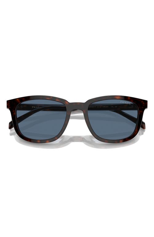 Shop Prada 55mm Pillow Sunglasses In Brown/dark Blue