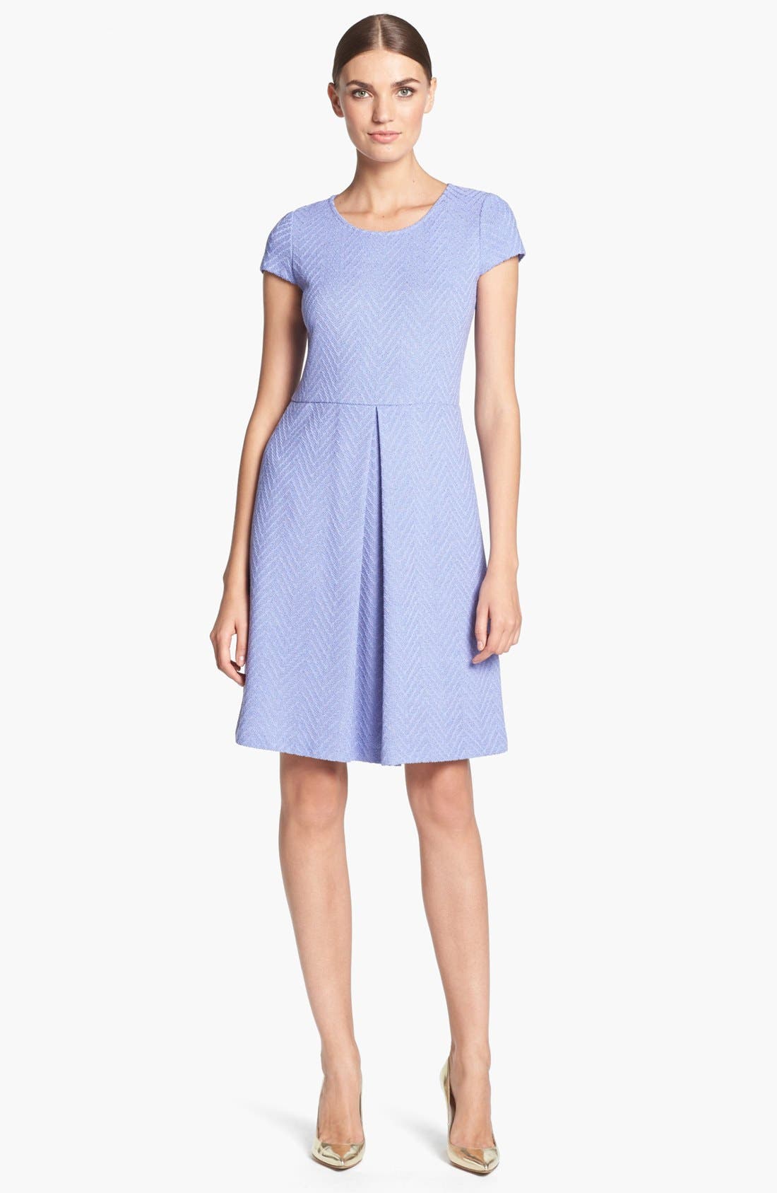 St. John Collection inverted Pleat Chevron Knit Dress Only