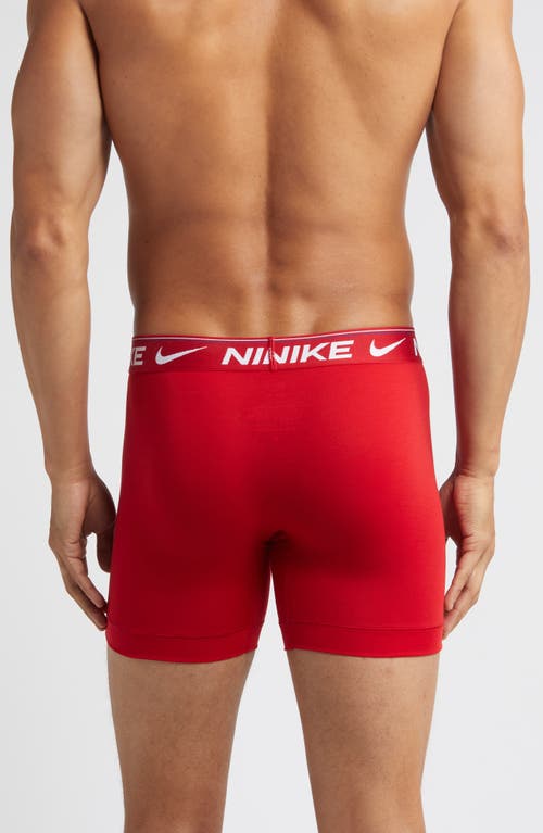 Nike Dri-fit Ultra Comfort 3-pack Boxer Briefs In Red/deep Royal Blue/black