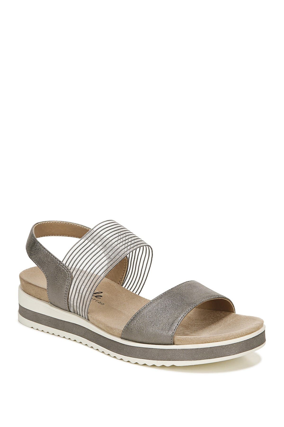 Lifestride Shoes Zing Slingback Sandal In Pewter