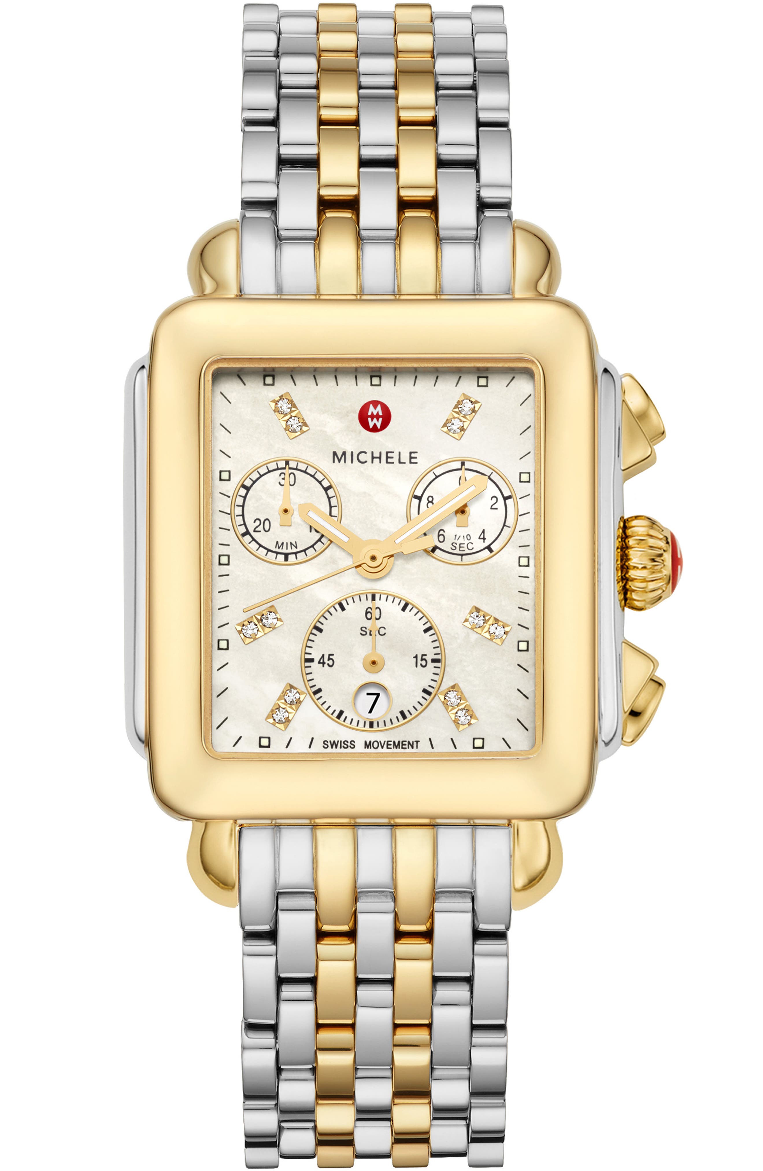 michele deco day diamond ladies 33mm watch