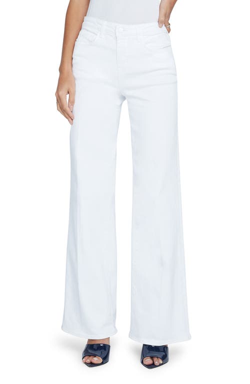 L'AGENCE Alicent Wide Leg Jeans Blanc at Nordstrom,