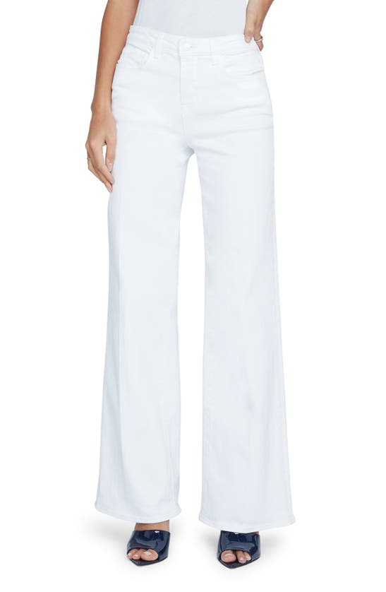 Shop L Agence Alicent Wide Leg Jeans In Blanc