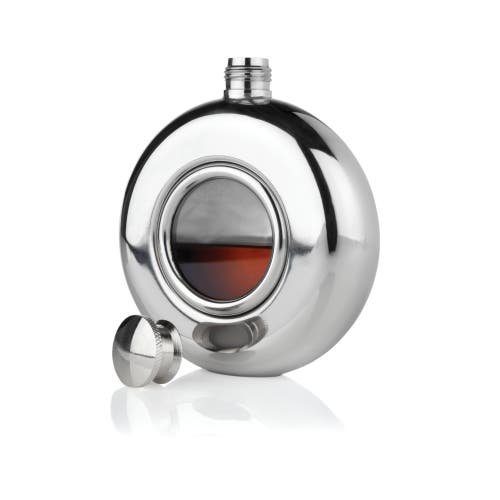 Viski Irving 5 oz Scope Flask In Silver