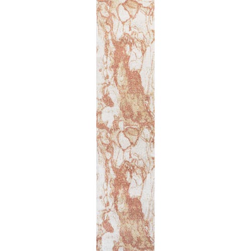 Jonathan Y Marmo Abstract Marbled Modern Area Rug In Orange/cream