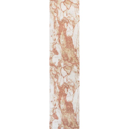 Shop Jonathan Y Marmo Abstract Marbled Modern Area Rug In Orange/cream