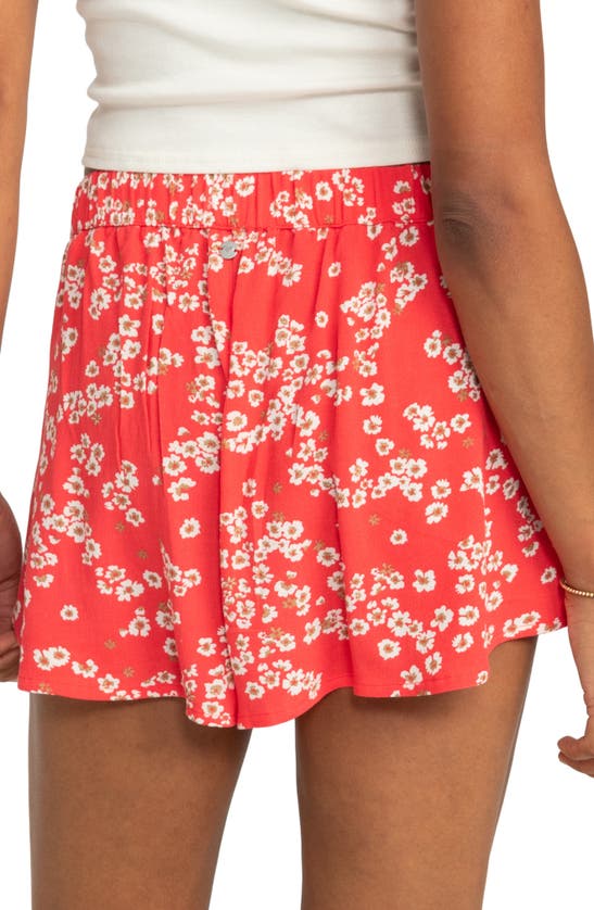 Shop Roxy Midnight Floral Shorts In Hibiscus Margarita