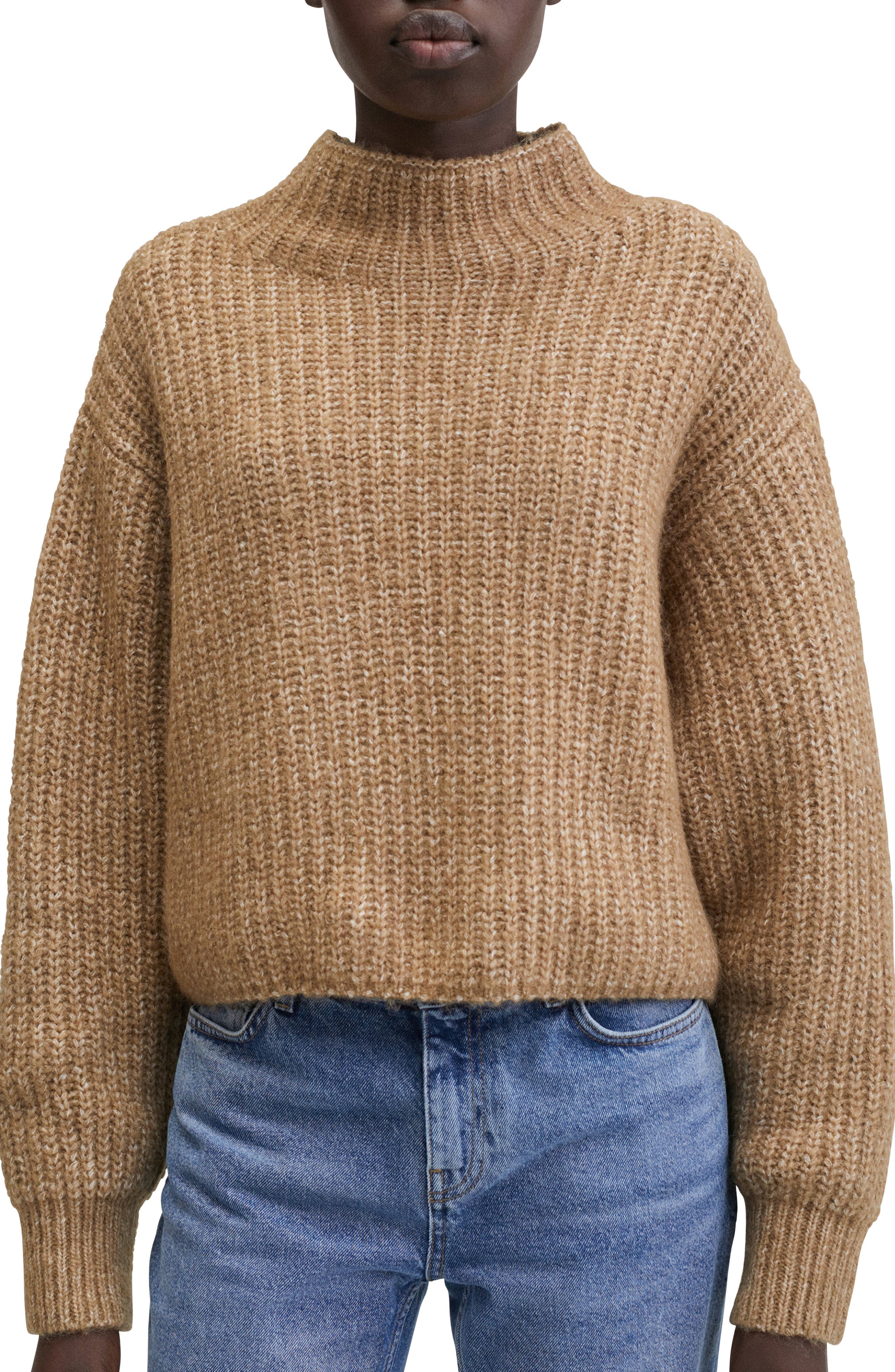 brown polo neck womens