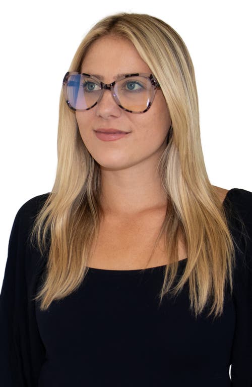 Fifth & Ninth Margot 54mm Butterfly Blue Light Blocking Glasses In Torte/clear