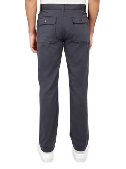 Brooklyn Brigade Solid Cotton Stretch Utility Pants In Ecru