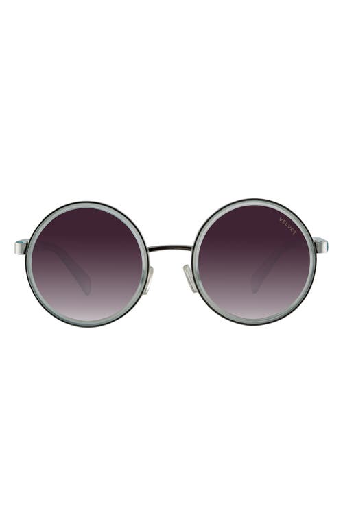 Essie 52mm Gradient Round Sunglasses in Silver