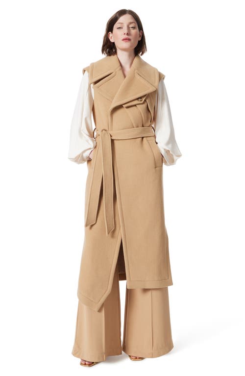Dee Ocleppo Smooth Stretch Twill Pull-on Wide Leg Pants In Camel