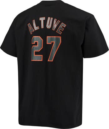 Men's Houston Astros Jose Altuve Majestic Threads Orange Tri-Blend Name &  Number T-Shirt