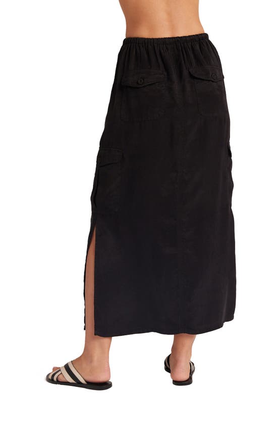 Shop Bella Dahl Golide Bellow Maxi Cargo Skirt In Black