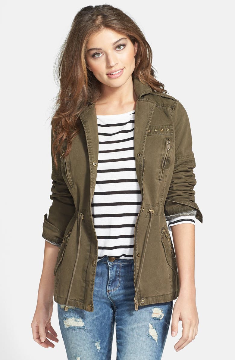 GUESS Studded Army Anorak | Nordstrom
