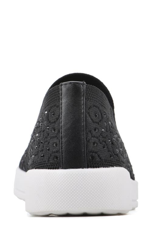 Shop White Mountain Footwear Unit Knit Slip-on Sneaker In Black/fabric