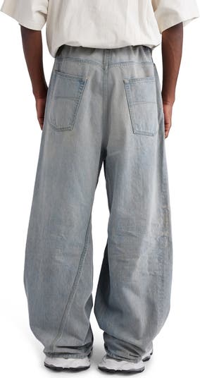 Balenciaga Twisted Seam Baggy Wide Leg Jeans | Nordstrom 