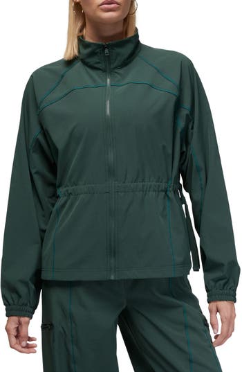 Shop Nike Jordan Sport Jacket In Midnight Green/black