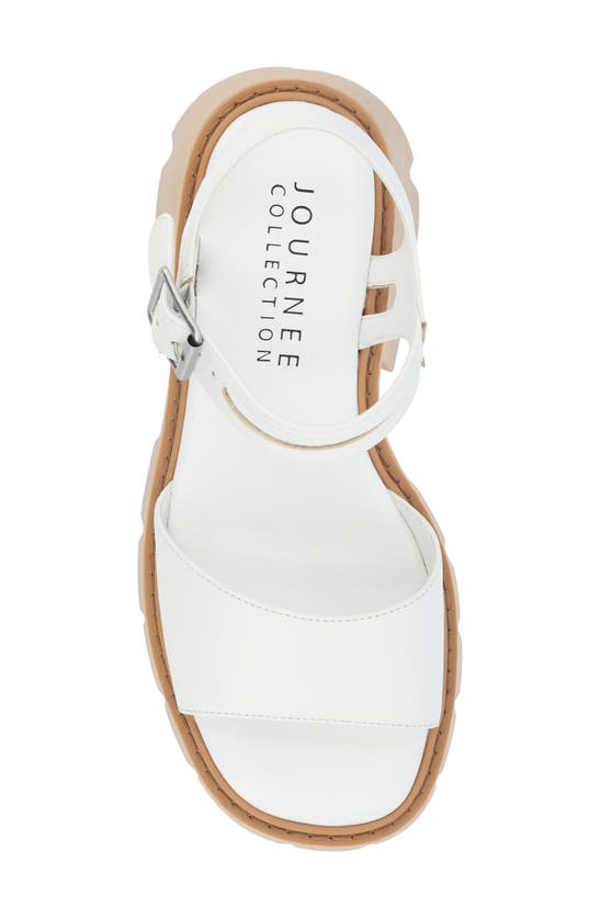 Shop Journee Collection Lug Platform Sandal In White