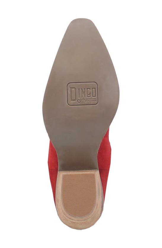Dingo Day Dream Fringe Embroidered Western Boot In Red