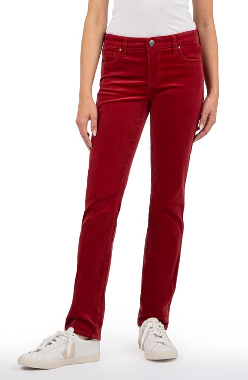 Kut From The Kloth Catherine Stretch Cotton Corduroy Boyfriend Pants In Red