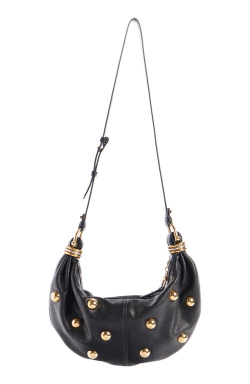 Shop Chloé Small Bracelet Studded Hobo Bag In Black 001