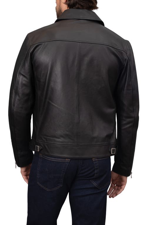 Shop Bagatelle Nappa Leather Zip Jacket In Black