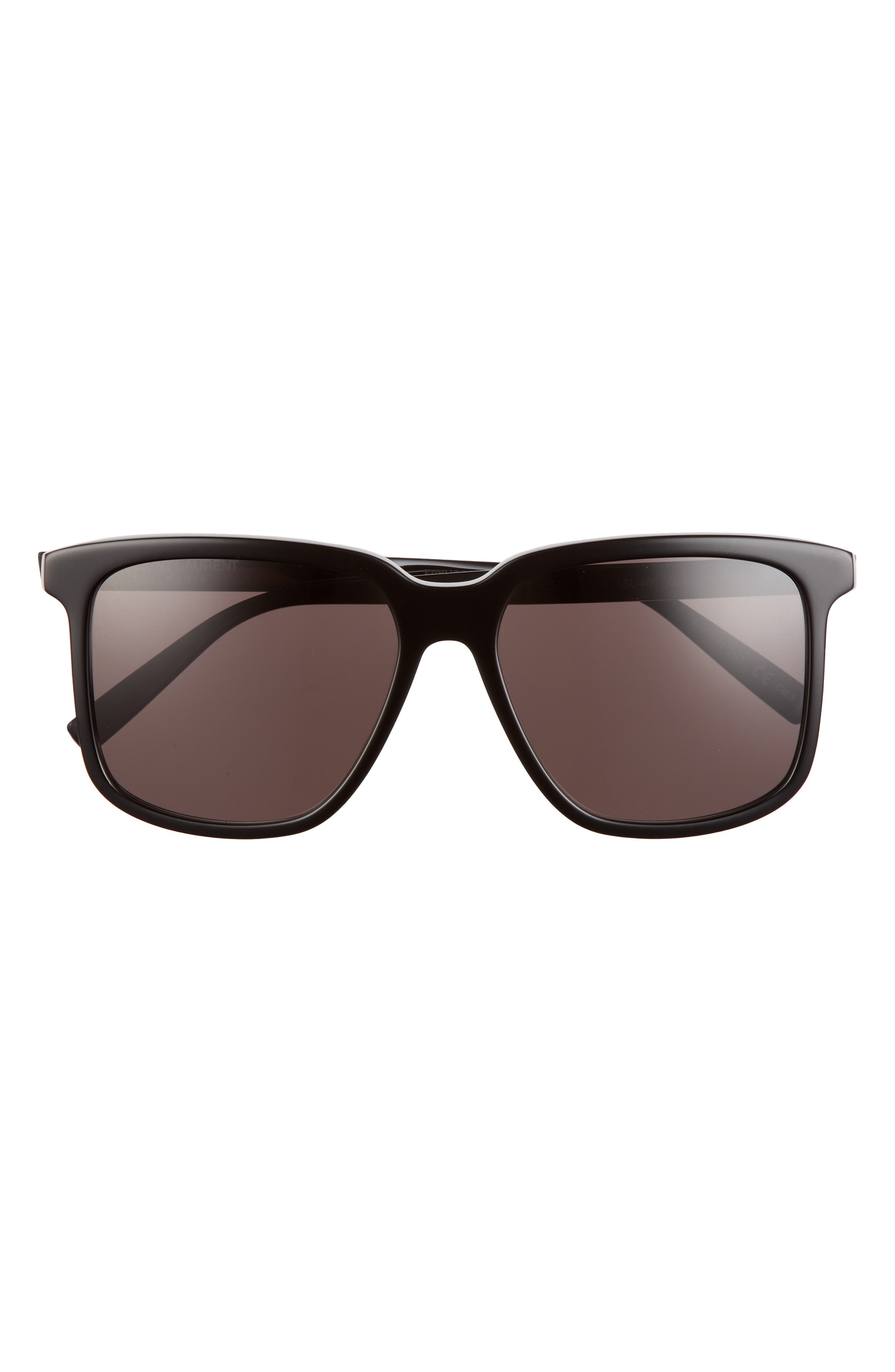 Saint Laurent 56mm Square Sunglasses in Black at Nordstrom