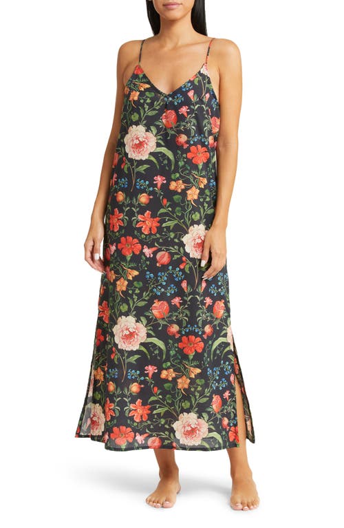 DESMOND & DEMPSEY DESMOND & DEMPSEY FLORAL COTTON NIGHTGOWN