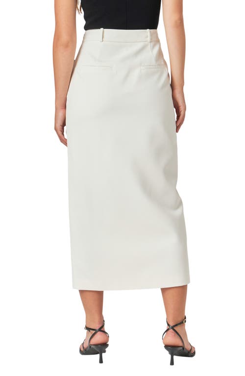 Shop Endless Rose Faux Wrap Midi Skirt In Cream