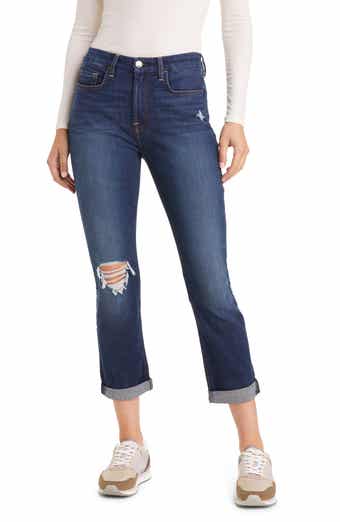 LUCKY BRAND WOMENS JEANS ZIPPER ACCENTS SIZE 4/27 MEDIUM WASH COLOR