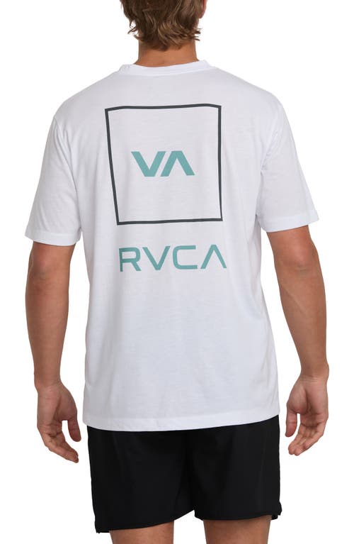 Shop Rvca Logo Box Performance Graphic T-shirt In White