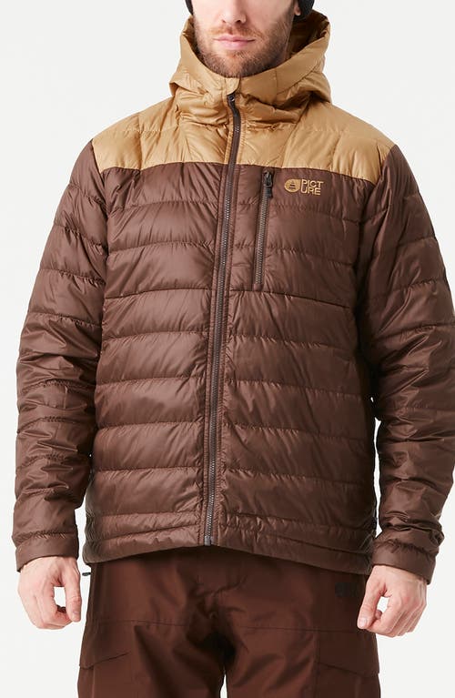 Picture Organic Clothing Water Repellent Mid Puffer Down Jacket in Brown Sugar Chicory Cof 