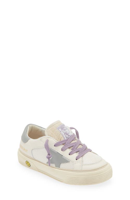 Golden Goose Kids' May Mesh Low Top Sneaker in White/Grey at Nordstrom, Size 13Us
