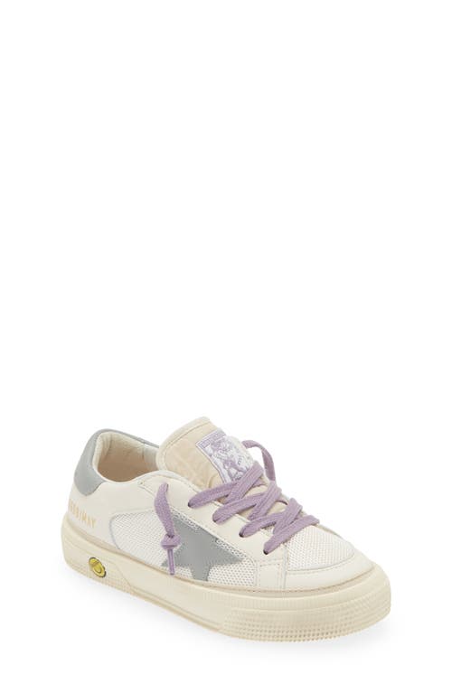 Golden Goose Kids' May Mesh Low Top Sneaker In White/grey