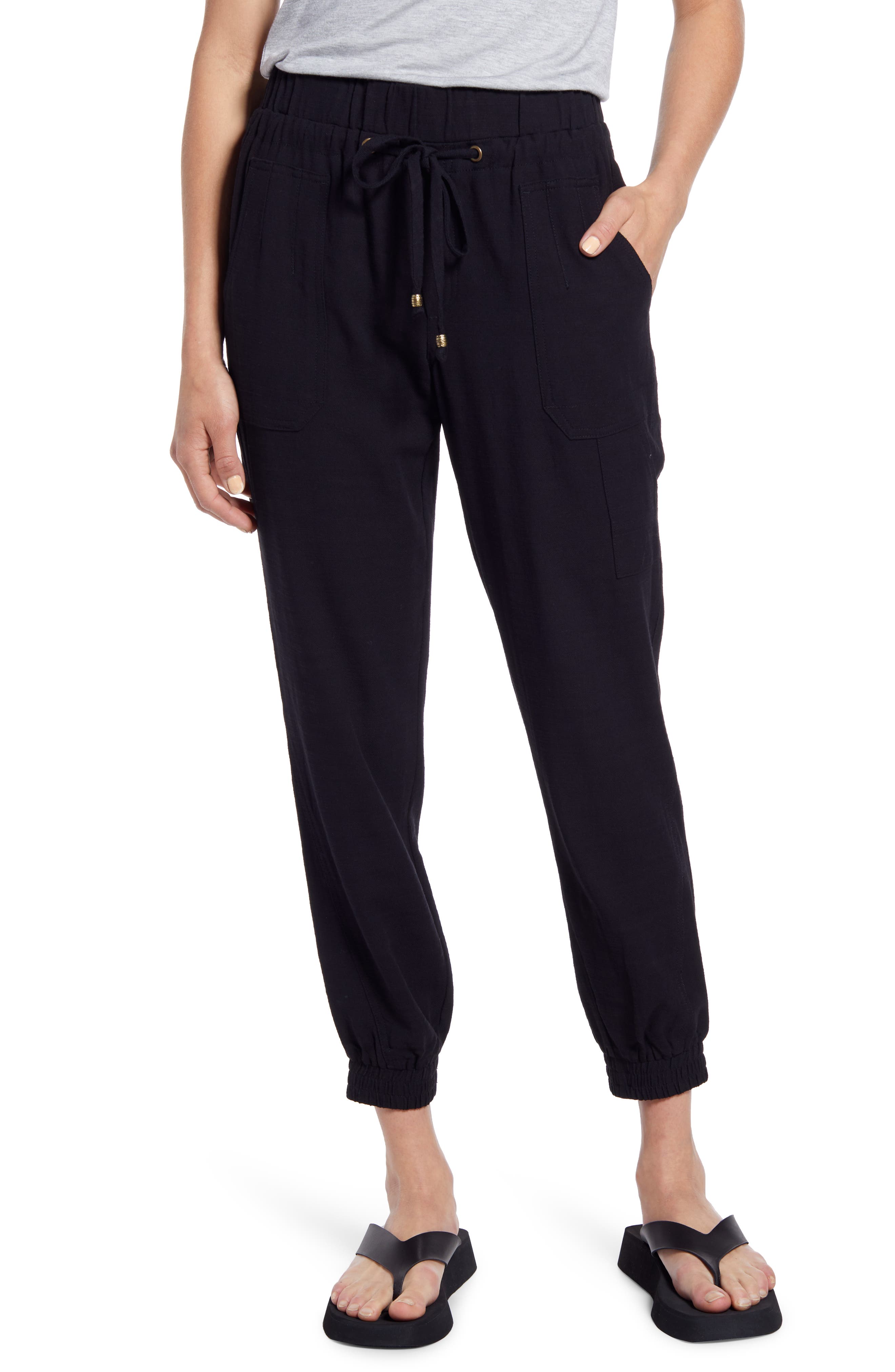 Caslon® Track Style Linen Pants | Nordstrom