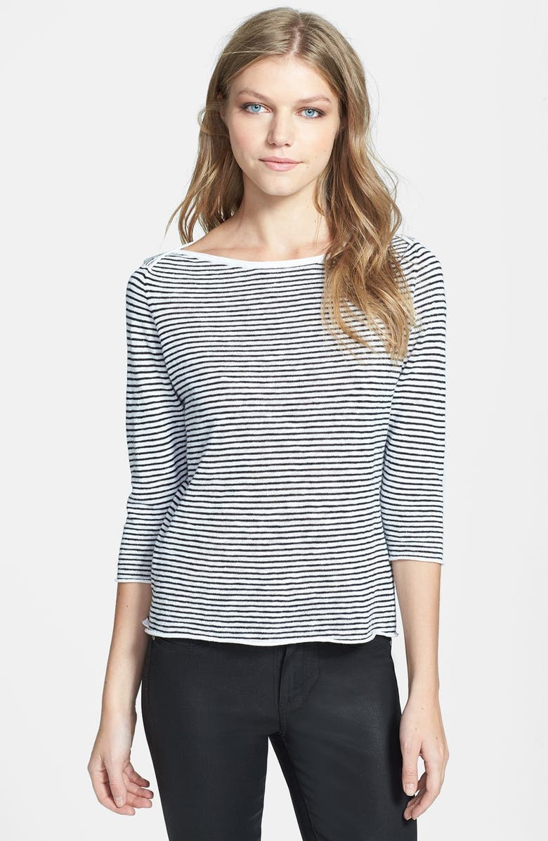 Eileen Fisher Boatneck Stripe Sweater | Nordstrom