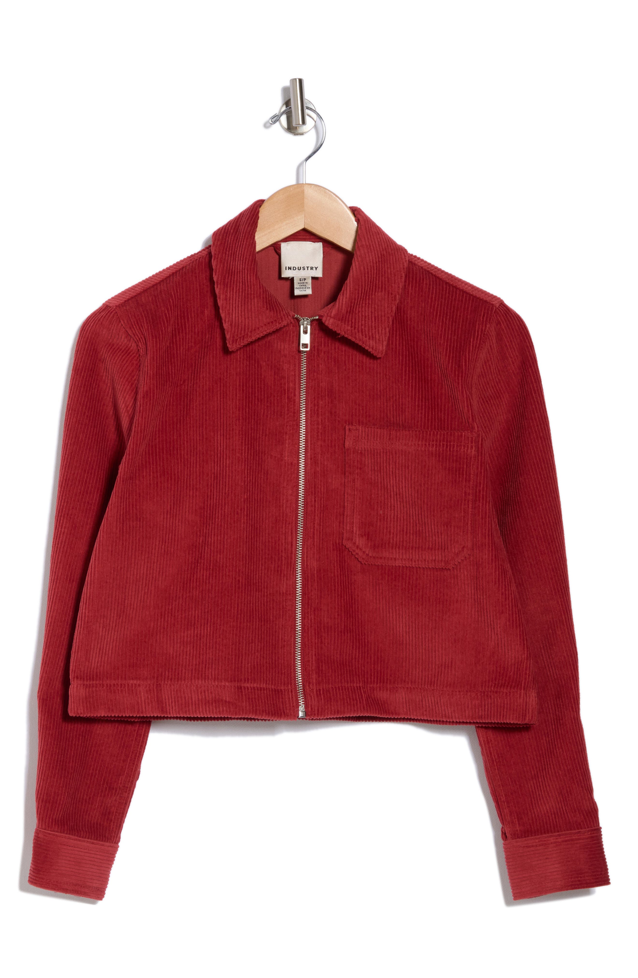 INDUSTRY REPUBLIC CLOTHING INDUSTRY REPUBLIC CLOTHING CROPPED CORDUROY JACKET